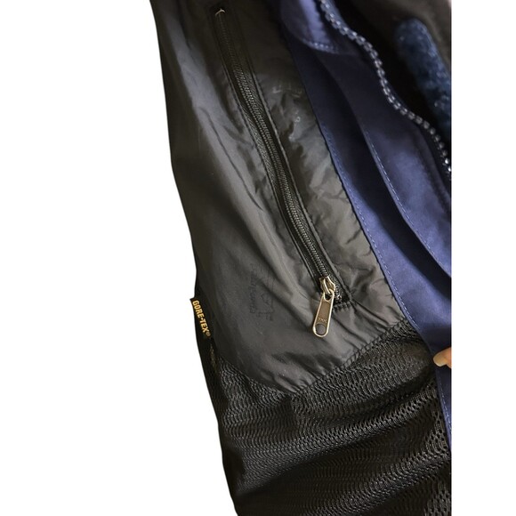 Patagonia Mens Goretex Nylon Blue Waterproof Hooded Rain Ski Full Zip Jacket  M - Picture 12 of 16